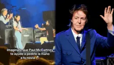 Paul McCartney ayuda a joven a pedirle matrimonio a su pareja en pleno concierto