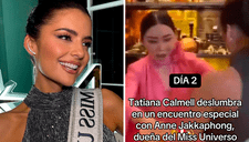 Dueña del Miss Universo queda boquiabierta al ver por primera vez a Tatiana Calmell: "¡Impresionante!"