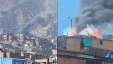 Incendio en San Juan de Lurigancho: siniestro cerca a mercado moviliza a unidades de bomberos