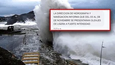 Envían mensaje masivo alertando oleajes de fuerte intensidad en el litoral peruano: estos serán los días afectados, según la MGP