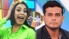 Karla Tarazona no suelta a Christian Domínguez: así sorprendió al aparecer vestida de colegiala en concierto