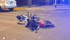 Arequipa: joven motociclista sufre terrible accidente al chocar contra automóvil y queda grave