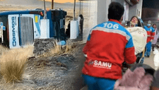 Accidente en Arequipa deja 31 heridos tras despiste y volcadura de vehículo de la empresa "Cosmos Bus"