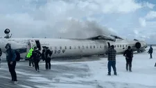 Canadá: Avión Delta Airlines se estrella con pasajeros a bordo al aterrizar en Toronto y deja varios heridos