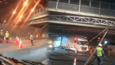 Puente Ricardo Palma: Estructura metálica que lo sostenía COLAPSÓ y CIERRAN el tránsito vehicular