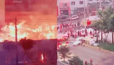 Gigantesco incendio cerca de Gamarra causa pánico en La Victoria: llamas parecen incontrolables