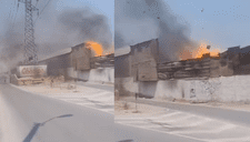 Incontrolable incendio en Lurigancho - Chosica aterra a los vecinos del mercado La Chacra