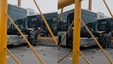 Estación Parque del Trabajo: mototaxi ingresa a carril exclusivo y provoca accidente con bus del Metropolitano