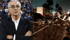 Jorge Fossati PROTAGONIZA accidente de tránsito a la salida de Campo Mar: Auto quedó de cabeza