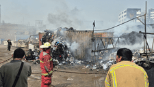 Feroz incendio al costado de universidades de los Olivos alerta a varias familias: siniestro parece incontrolable