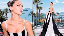 Natalie Vértiz DESLUMBRA en su paso por el Festival de Cannes con DIVINO vestido de Hollywood