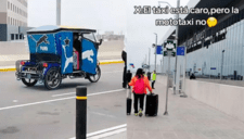 Mototaxi sorprende al ingresar al nuevo aeropuerto Jorge Chávez: "Ahorro es progreso"