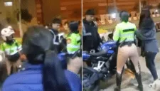 Cercado de Lima: cámaras captan brutal agresión contra policías en plena vía pública