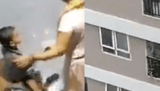 Madre se descuida y su hija de 4 años cae de la ventana del piso 12 en la India: cámaras captan el fuerte accidente