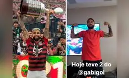 Neymar alentó a Flamengo y disfrutó el campeonato por Copa Libertadores Neymar alentó a Flamengo y disfrutó el campeonato por Copa Libertadores