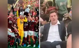 Julio César no podía creer que Flamengo, en 4 minutos, le dio vuelta a River Plate Julio César no podía creer que Flamengo, en 4 minutos, le dio vuelta a River Plate