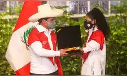 Angélica Espinoza ganó la primera medalla de oro para Perú en los Juegos Paralímpicos Tokio 2020. Foto: Twitter Angélica Espinoza ganó la primera medalla de oro para Perú en los Juegos Paralímpicos Tokio 2020. Foto: Twitter