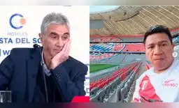 Juan Carlos Oblitas pasó tenso momento por Silvio Valencia en plena conferencia de prensa. Juan Carlos Oblitas pasó tenso momento por Silvio Valencia en plena conferencia de prensa.