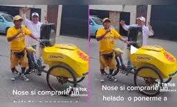 El heladero de D'Onofrio arrasó en TikTok con su talento. El heladero de D'Onofrio arrasó en TikTok con su talento.