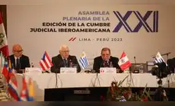 El presidente del Poder Judicial Javier Arévalo estuvo presente en la clausura de la Asamblea Plenaria de la XXI Edición de la Cumbre Judicial Iberoamericana