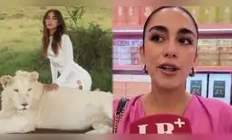 Luana Barrón arrepentida tras controversia por foto posando con leones en África: “Nunca fue mi intención”