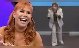 Magaly Medina se ríe de Gisela Valcárcel en conferencia. Magaly Medina se ríe de Gisela Valcárcel en conferencia.