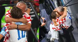 El emotivo saludo que tuvo Luka a Modric con su padre al ganar la medalla de bronce del mundial