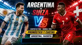 Pronóstico y cuotas para el partido Argentina vs. Suiza en cuartos del Mundial 2026