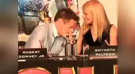 Iron Man 3: Gwyneth Paltrow cachetea a un bromista Robert Downey Jr.