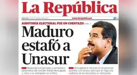 Portada de La República.