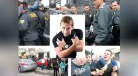 El cuerpo sin vida de Germán Huambachano, Alex Quiroga, fue retirado de su negocio en Los Olivos. El cuerpo sin vida de Germán Huambachano, Alex Quiroga, fue retirado de su negocio en Los Olivos.