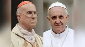 Papa Francisco y Tarcisio Bertone, secretario de Estado del Vaticano
