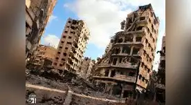 Edificiones en ruinas. Así o peor puede quedar territorio sirio.