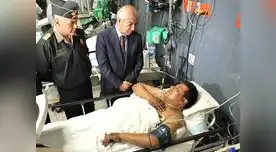 El agente Richard Solano recibe la visita del ministro Wilfredo Pedraza. El agente Richard Solano recibe la visita del ministro Wilfredo Pedraza.