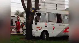 La parte delantera de la unidad quedó totalmente destrozada.