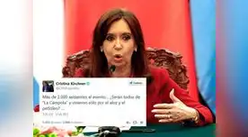 Cristina Fernández y su mensaje en Twitter.
