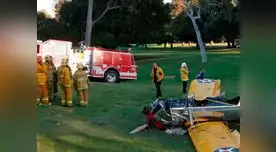 Actor fuera de peligro tras aterrizaje forzoso. 