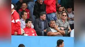 Suárez presenció el juego de su equipo junto a “Chemo” del Solar 