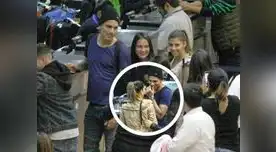 Guerrero y su novia en el Jorge Chávez. Recibió aplausos y felicitaciones.