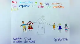 Dibujo de la niña al final de la carta