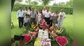 Madre y hermanos de Edita la visitaron en camposanto. Madre y hermanos de Edita la visitaron en camposanto.