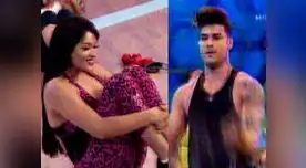 Michelle Soifer y Erick Sabater en rutina de ejercicios