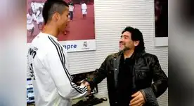 Maradona le deseó lo mejor a Cristiano hoy ante Francia.