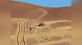 Jóvenes dañan zona cercana a El Candelabro en Reserva de Paracas Jóvenes dañan zona cercana a El Candelabro en Reserva de Paracas