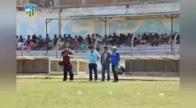 El técnico Lizandro Barbarán en pleno estadio Muncipal El técnico Lizandro Barbarán en pleno estadio Muncipal