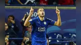 Slimani celebra el único gol del partido