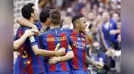 Neymar le grita el gol a los del Valencia