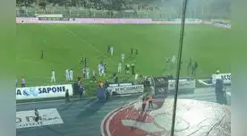 Se suspendió unos minutos el encuentro de la Liga italiana