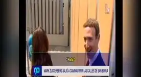 Creador de Facebook salió a caminar en las calles de San Borja