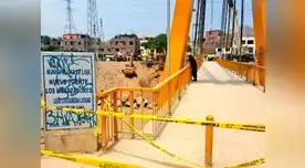 Puente podría colapsar por aumento de río Huaycoloro (Fuente: @PowerPollito)